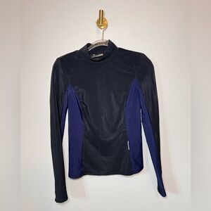 FORAY Golf  NWT Colorblock Long Sleeve Ribbed Mock Neck Top Size S